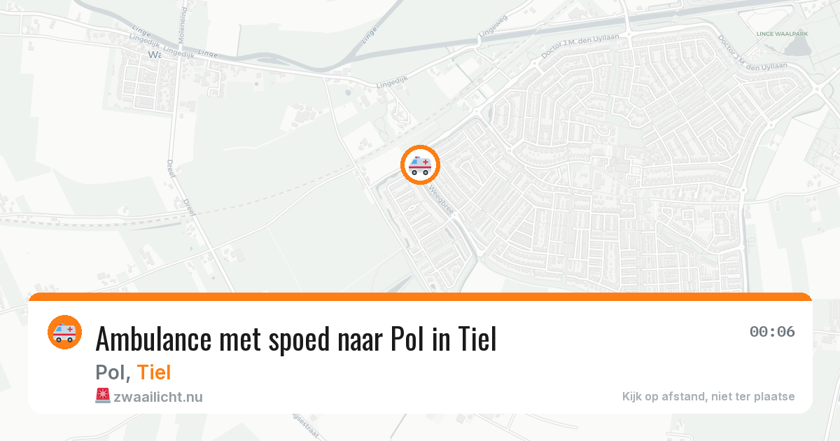 Ambulance met spoed naar Pol in Tiel — 20 jun 2026