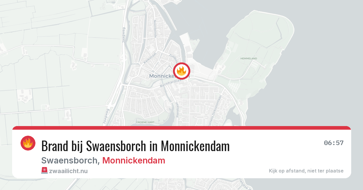 Brand bij Swaensborch in Monnickendam — 22 jul 2026
