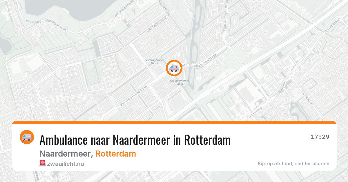 Ambulance naar Naardermeer in Rotterdam — 18 jul 2026