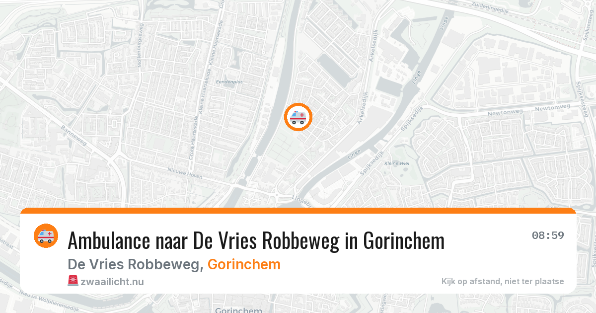 Ambulance naar De Vries Robbeweg in Gorinchem — 25 mrt 2026