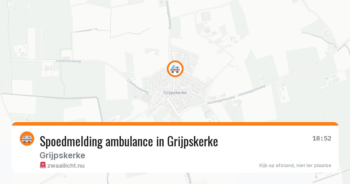 Spoedmelding ambulance in Grijpskerke — 1 mei 2026
