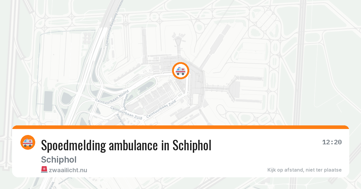 Spoedmelding ambulance in Schiphol — 23 jul 2026