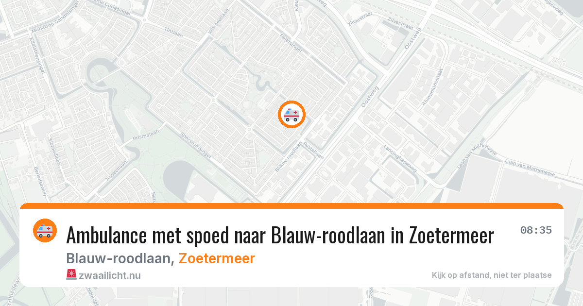 Ambulance met spoed naar Blauw-roodlaan in Zoetermeer — 24 jul 2026