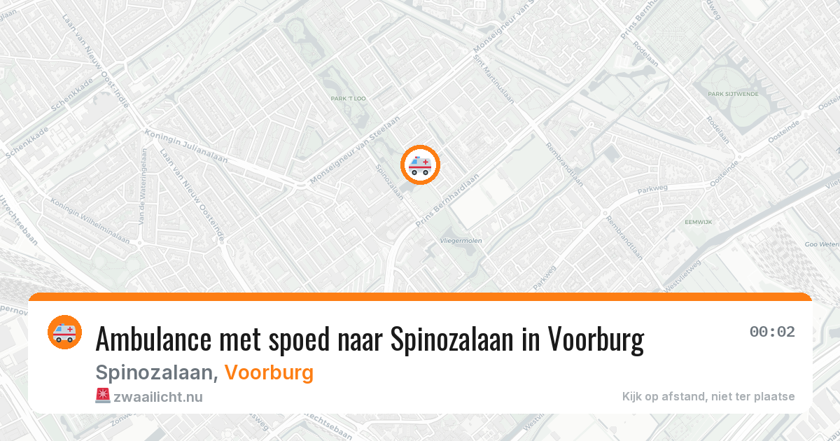 Ambulance met spoed naar Spinozalaan in Voorburg — 18 mei 2026