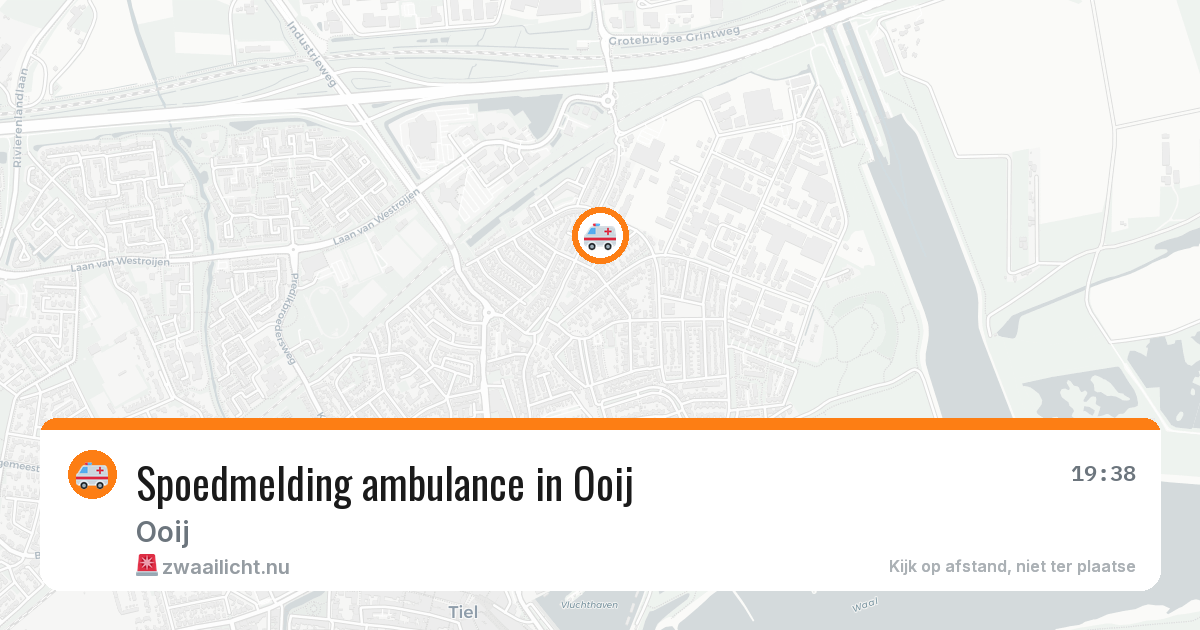 Spoedmelding ambulance in Ooij — 27 jan 2026