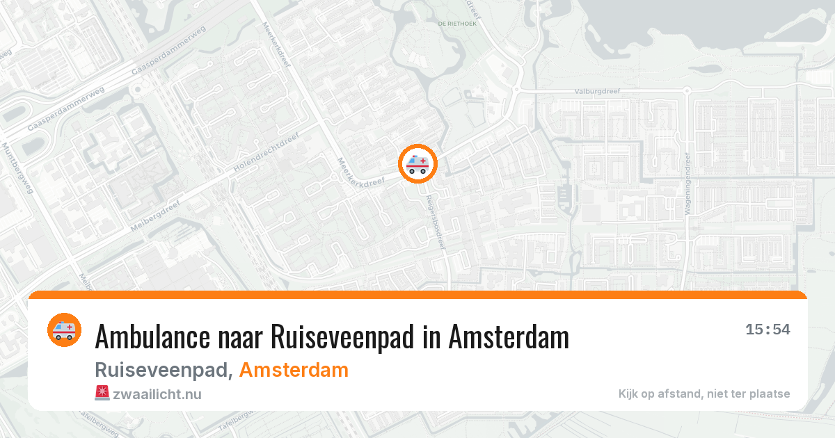 Ambulance naar Ruiseveenpad in Amsterdam — 12 mrt 2026