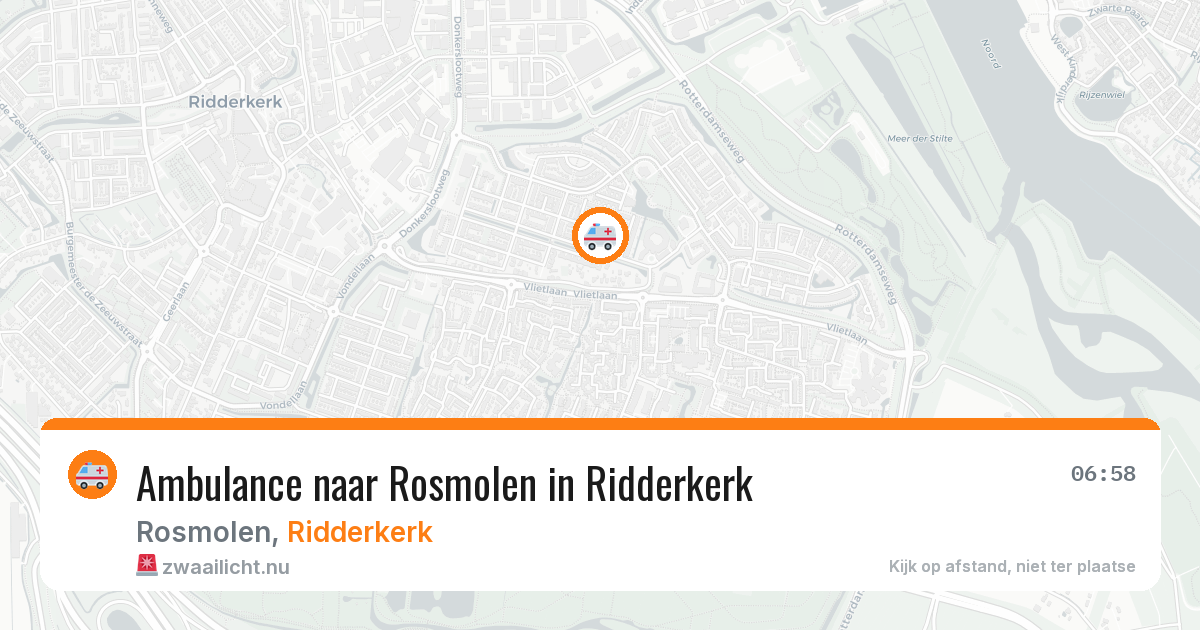 Ambulance naar Rosmolen in Ridderkerk — 26 mei 2026