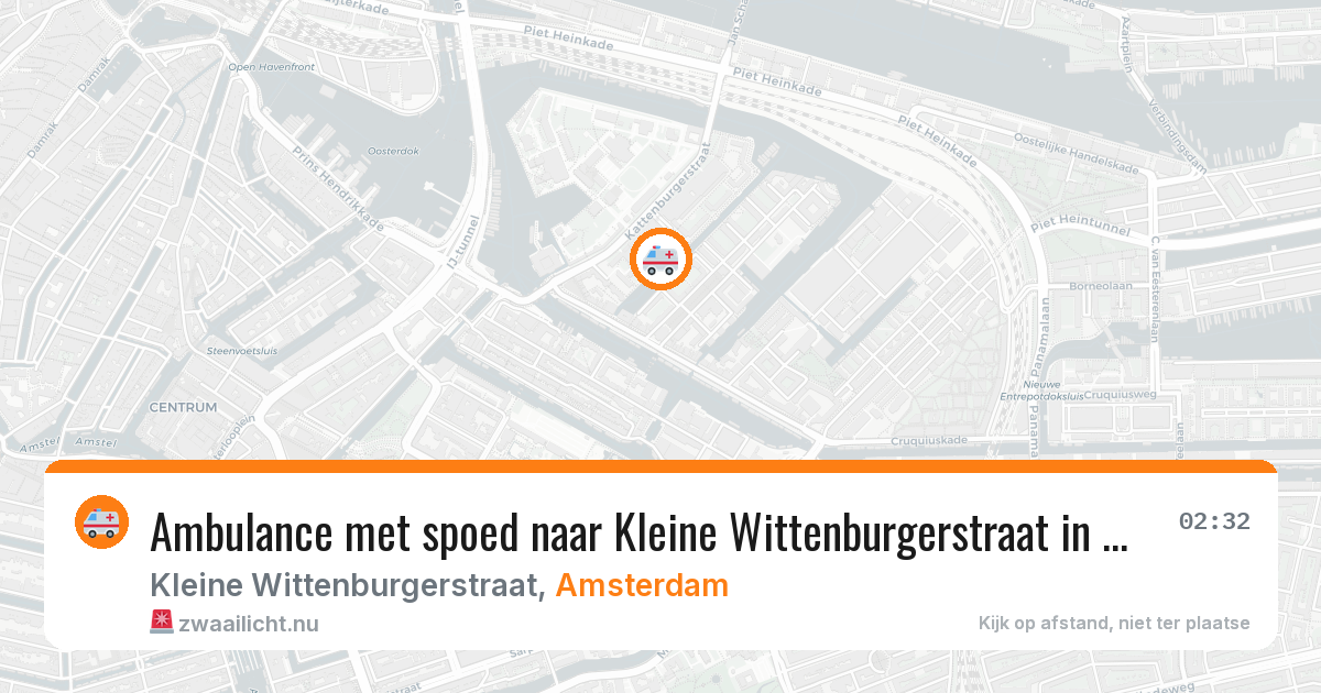 Ambulance met spoed naar Kleine Wittenburgerstraat in Amsterdam — 4 jun 2026