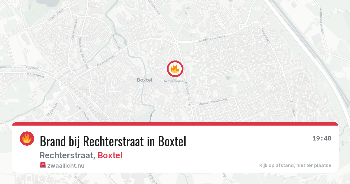 Brand bij Rechterstraat in Boxtel — 8 jul 2026