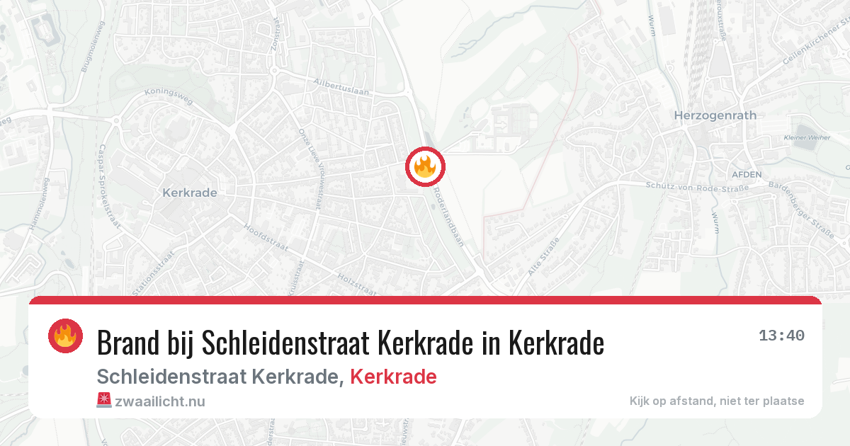 Brand bij Schleidenstraat Kerkrade in Kerkrade — 11 mei 2026