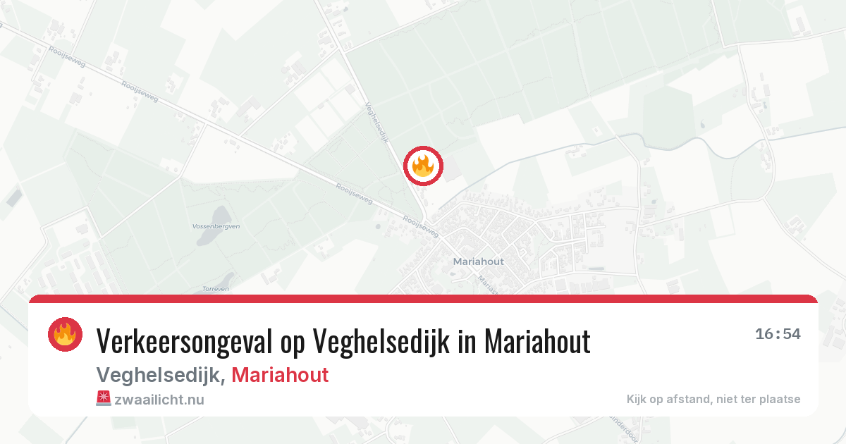 Verkeersongeval op Veghelsedijk in Mariahout — 5 jun 2026