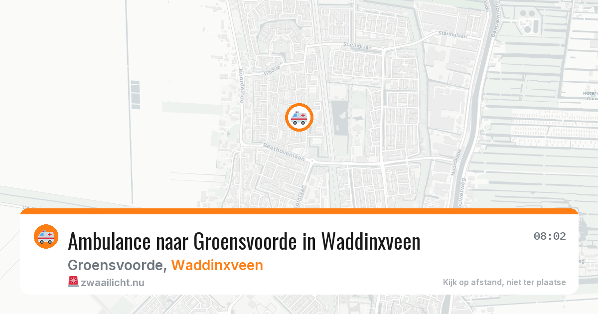 Ambulance naar Groensvoorde in Waddinxveen — 17 apr 2026