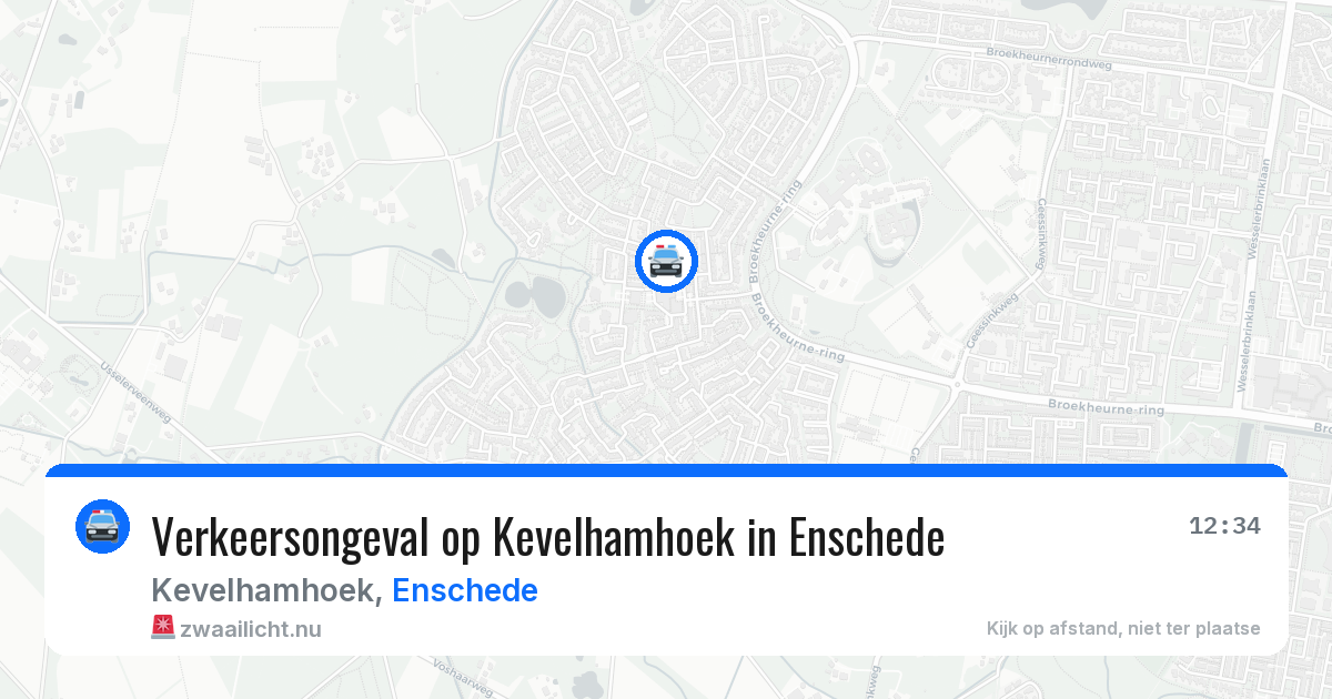 Verkeersongeval op Kevelhamhoek in Enschede — 24 jan 2026
