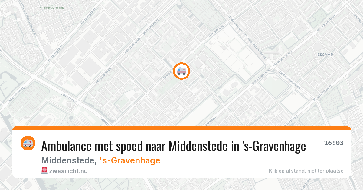Ambulance met spoed naar Middenstede in 's-Gravenhage — 6 jun 2026