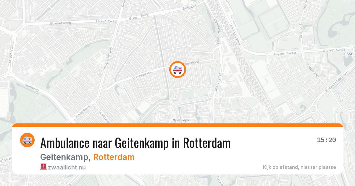 Ambulance naar Geitenkamp in Rotterdam — 20 mei 2026