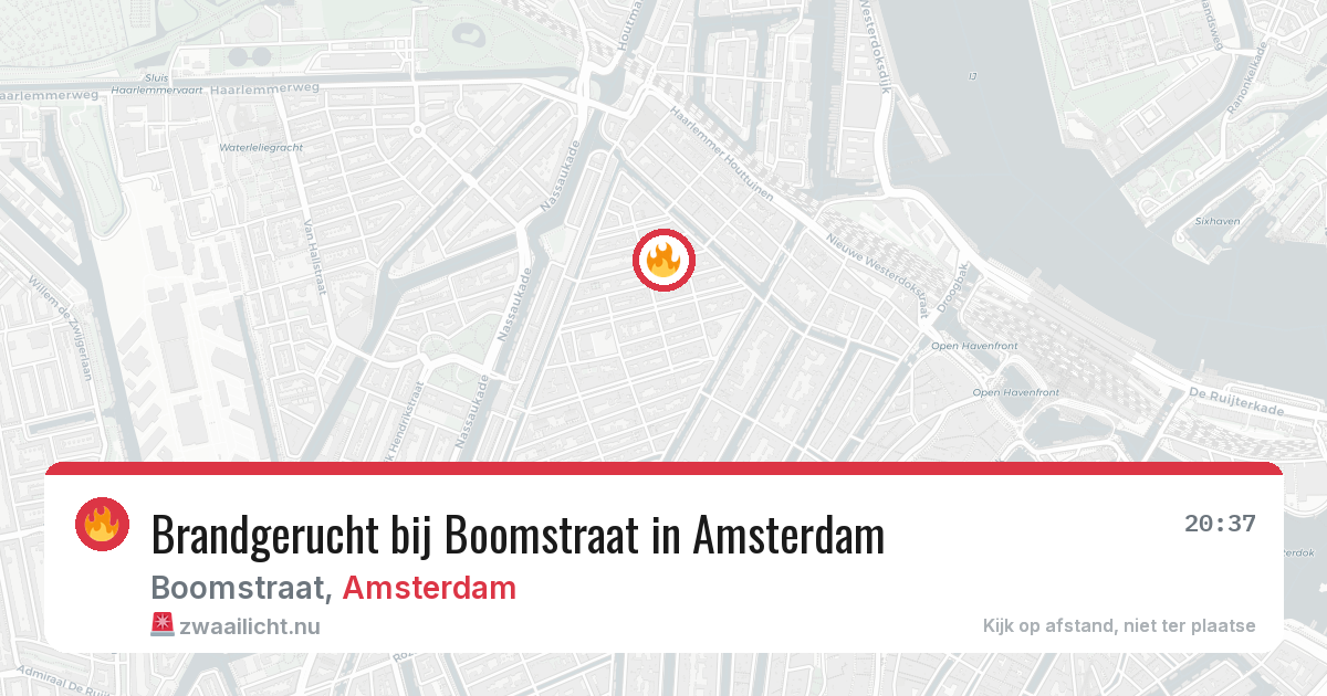 Brandgerucht bij Boomstraat in Amsterdam — 24 mei 2026