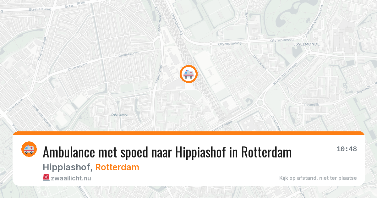 Ambulance met spoed naar Hippiashof in Rotterdam — 25 mrt 2026