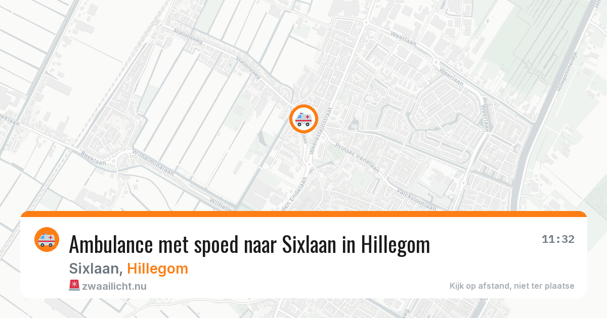Ambulance met spoed naar Sixlaan in Hillegom — 20 feb 2026