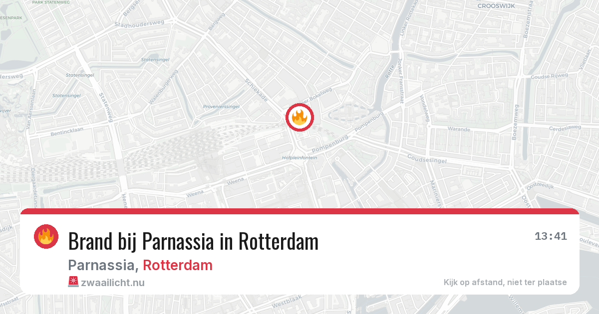 Brand bij Parnassia in Rotterdam — 4 apr 2026