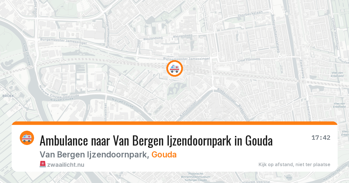 Ambulance naar Van Bergen Ijzendoornpark in Gouda — 18 mei 2026
