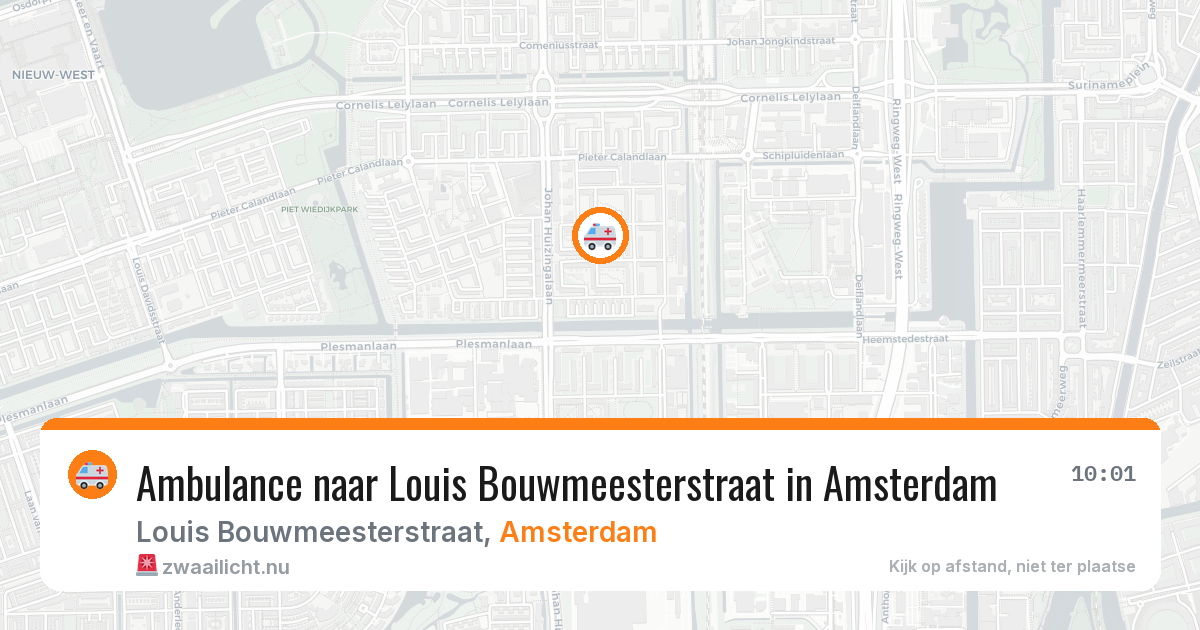 Ambulance naar Louis Bouwmeesterstraat in Amsterdam — 21 mrt 2026