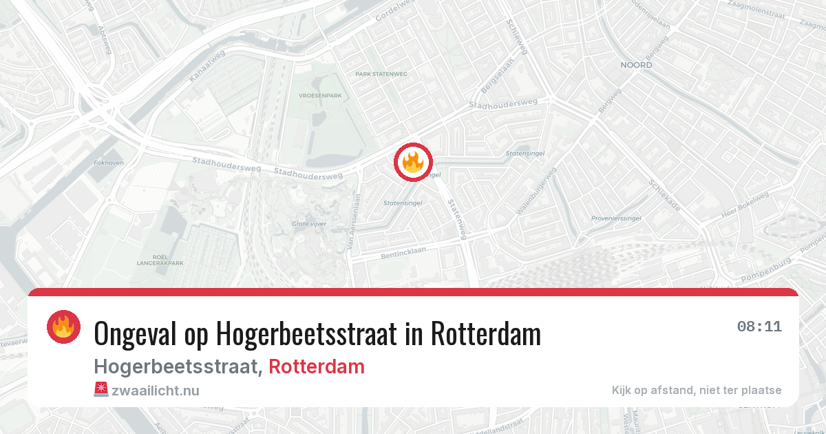 Ongeval op Hogerbeetsstraat in Rotterdam — 27 jul 2026