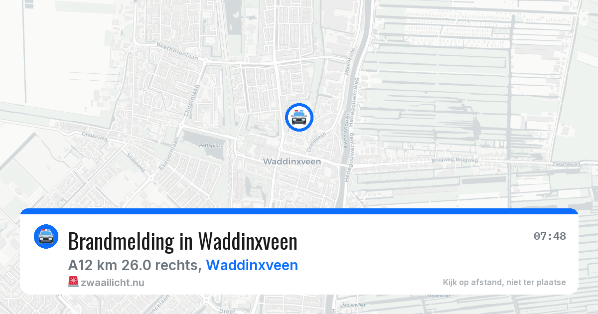 Brandmelding in Waddinxveen — 27 jul 2026