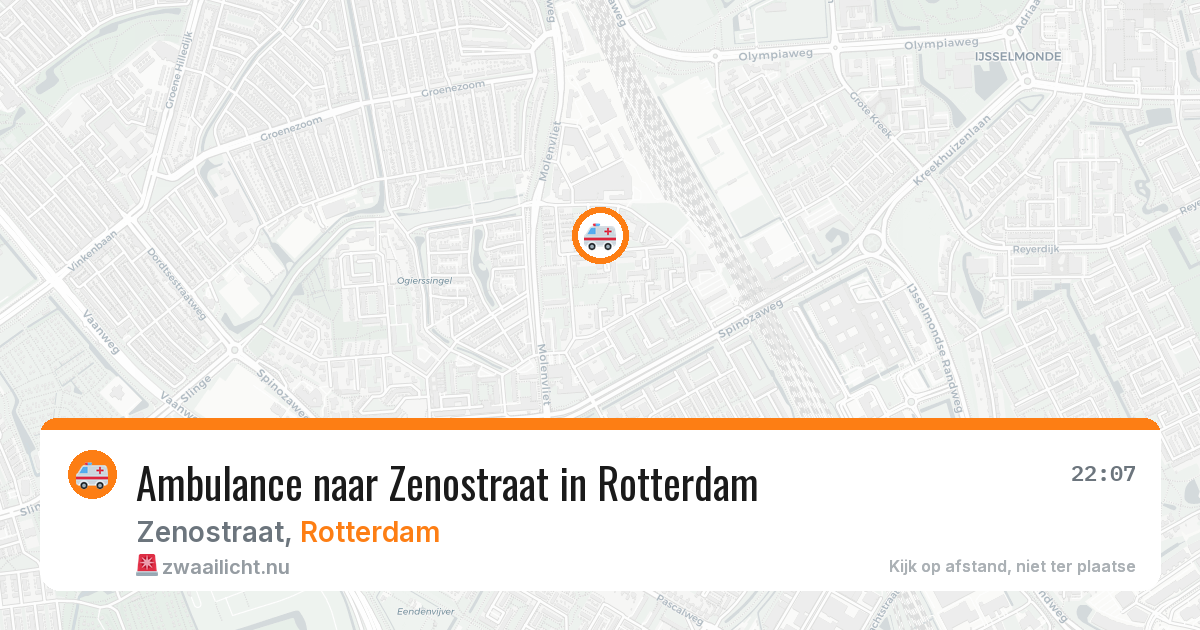 Ambulance naar Zenostraat in Rotterdam — 23 apr 2026