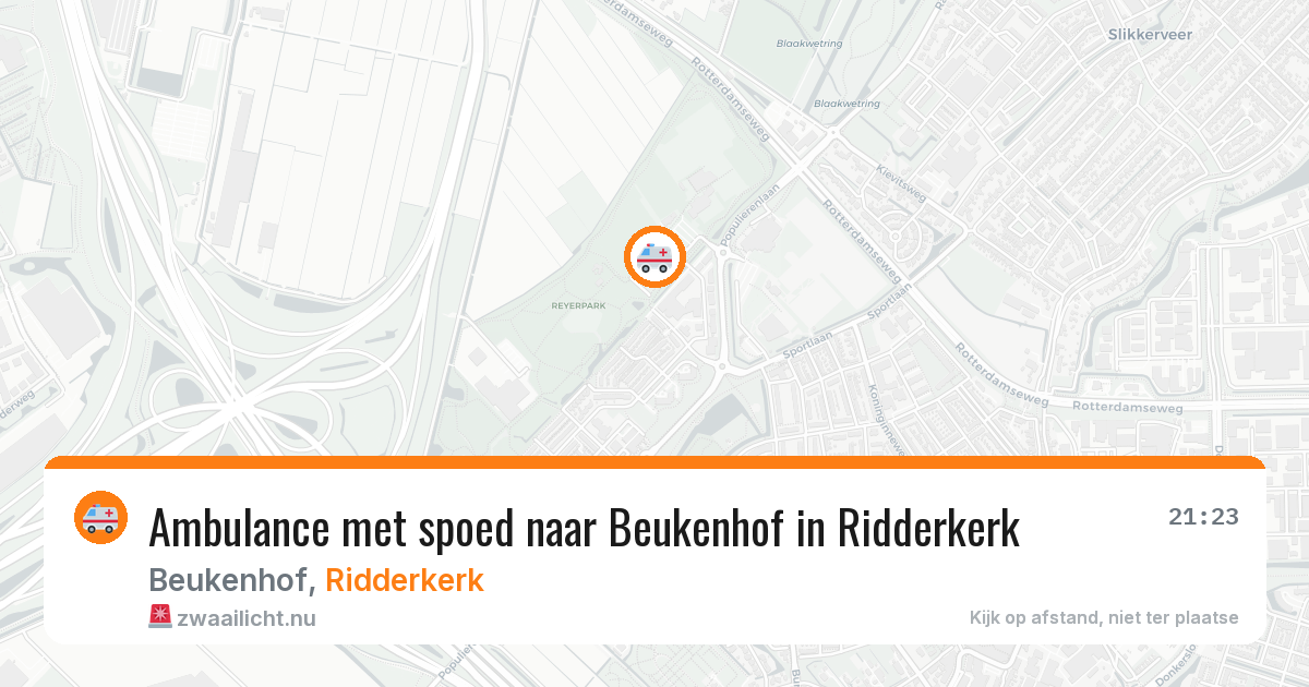 Ambulance met spoed naar Beukenhof in Ridderkerk — 5 mei 2026