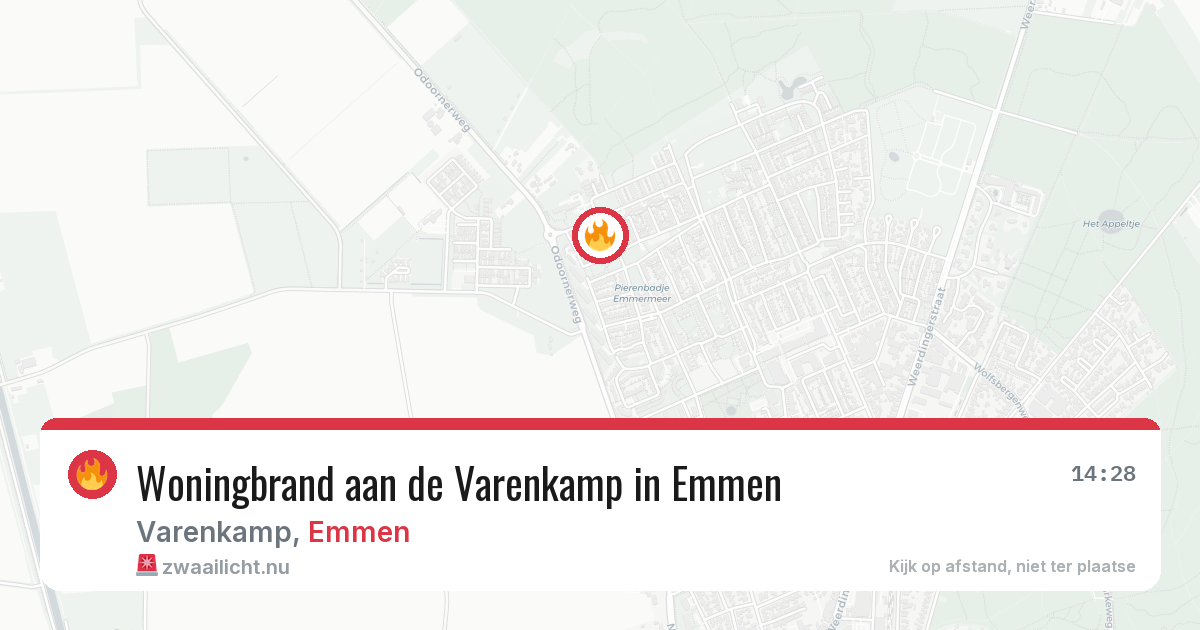 Woningbrand aan de Varenkamp in Emmen — 23 mei 2026