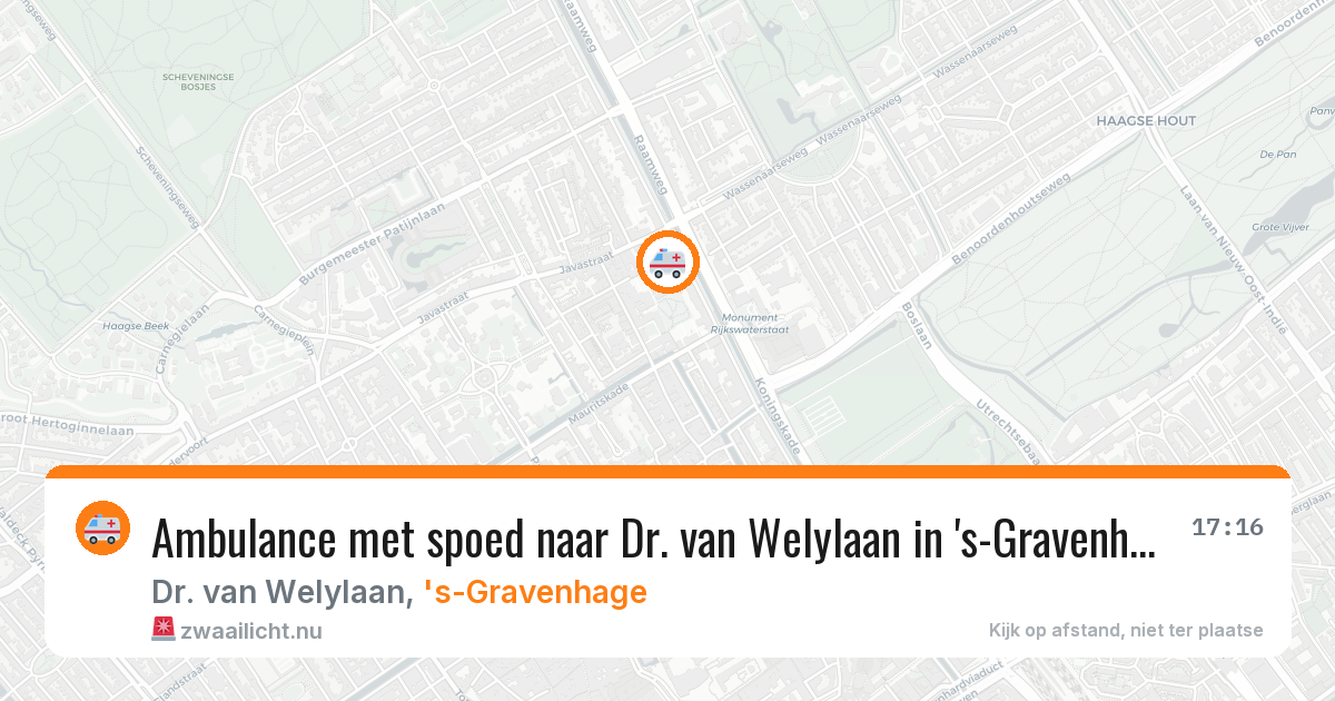 Ambulance met spoed naar Dr. van Welylaan in 's-Gravenhage — 1 mrt 2026