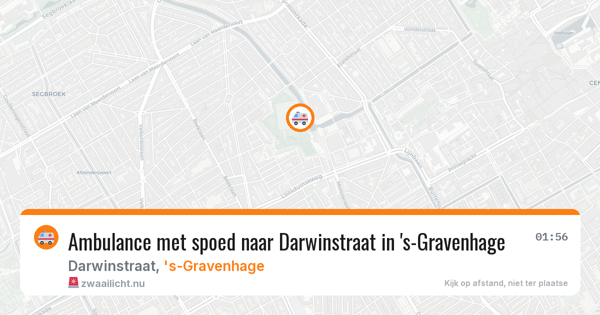 Ambulance met spoed naar Darwinstraat in 's-Gravenhage — 22 jul 2026