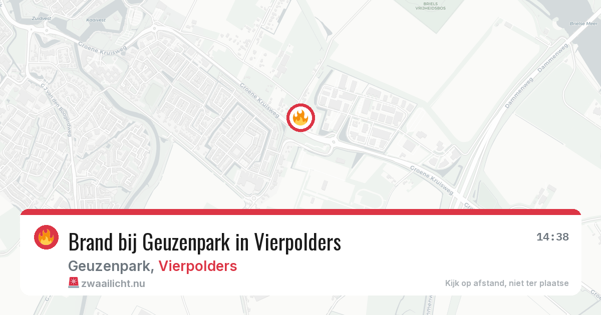 Brand bij Geuzenpark in Vierpolders — 23 jan 2026