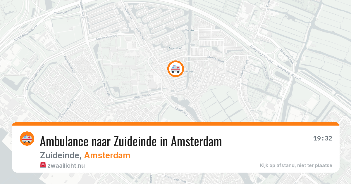 Ambulance naar Zuideinde in Amsterdam — 10 jul 2026