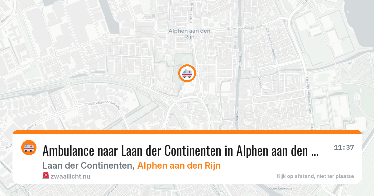 Ambulance naar Laan der Continenten in Alphen aan den Rijn — 24 jul 2026