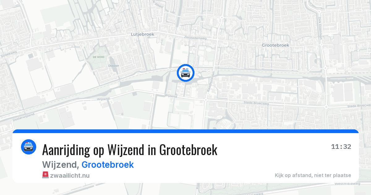 Aanrijding op Wijzend in Grootebroek — 17 mrt 2026