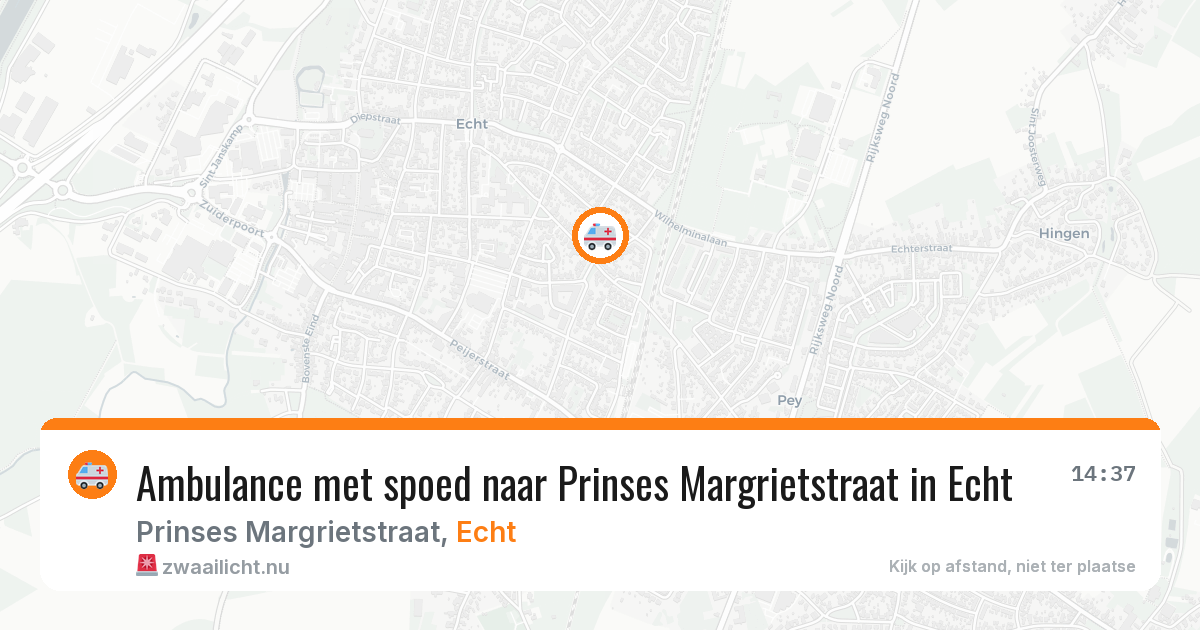 Ambulance met spoed naar Prinses Margrietstraat in Echt — 13 apr 2026