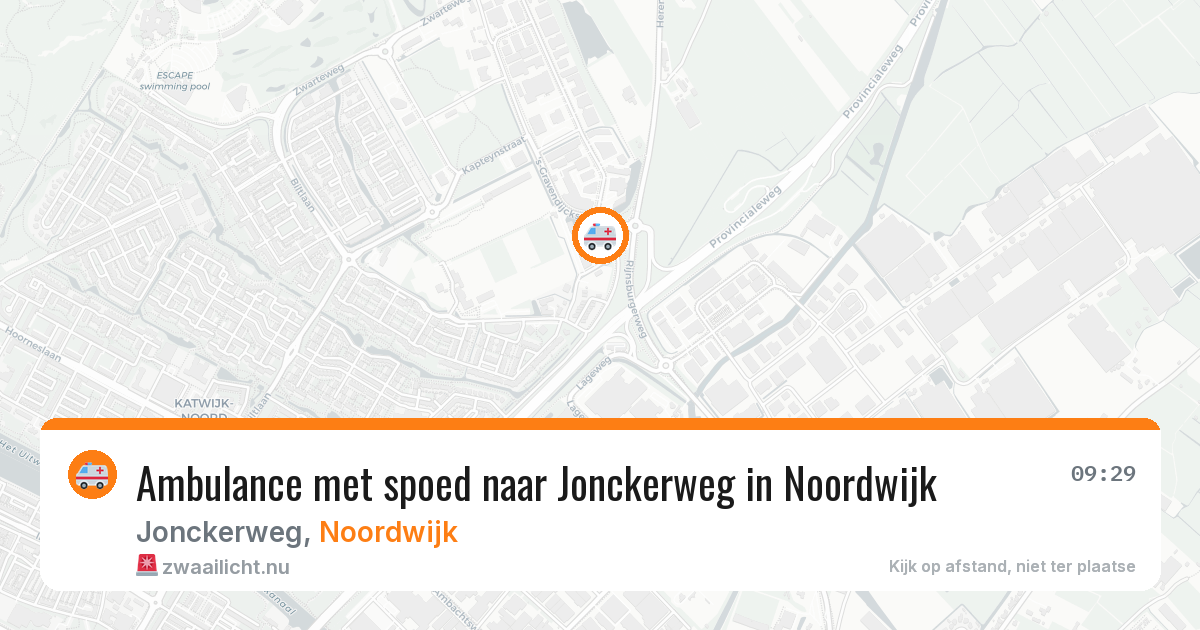 Ambulance met spoed naar Jonckerweg in Noordwijk — 20 jan 2026
