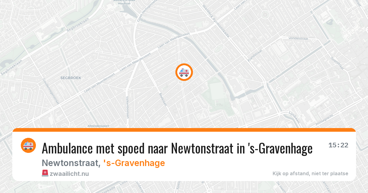 Ambulance met spoed naar Newtonstraat in 's-Gravenhage — 19 jul 2026