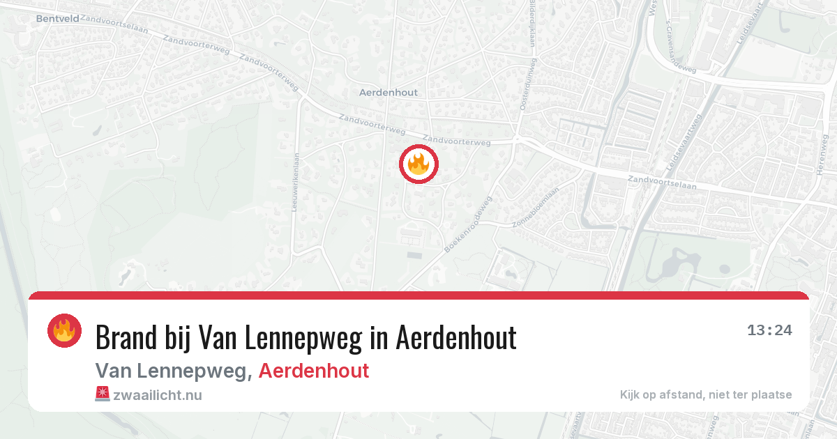 Brand bij Van Lennepweg in Aerdenhout — 22 jul 2026