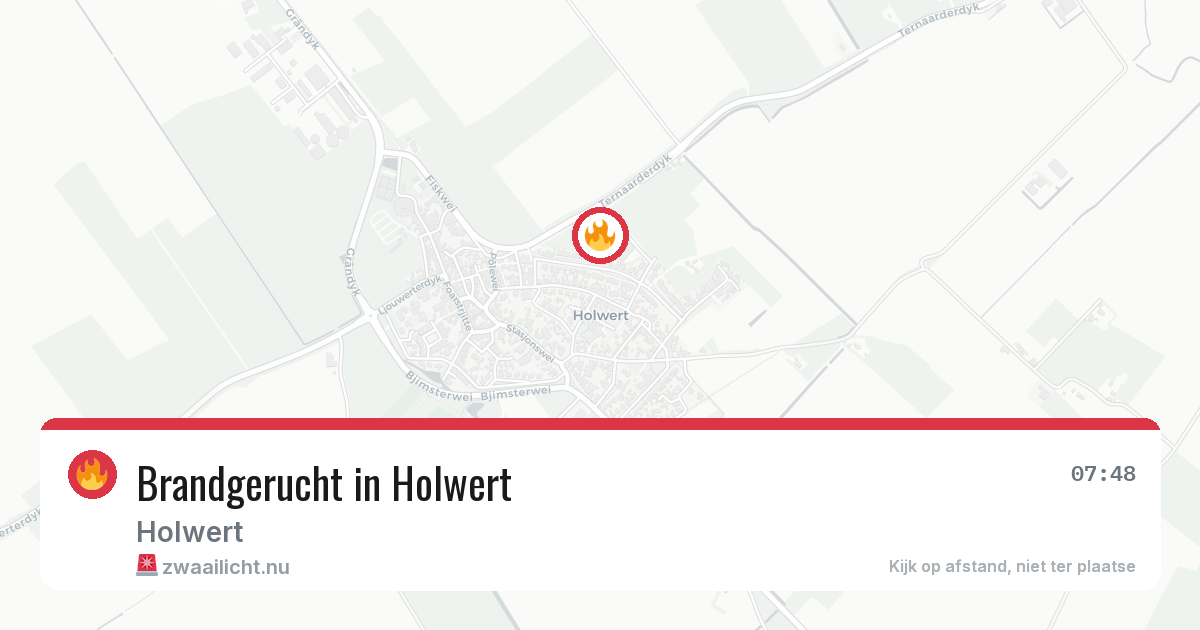 Brandgerucht in Holwert — 12 mei 2026