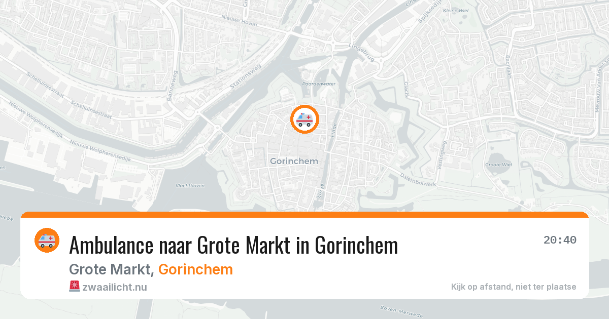 Ambulance naar Grote Markt in Gorinchem — 14 mrt 2026