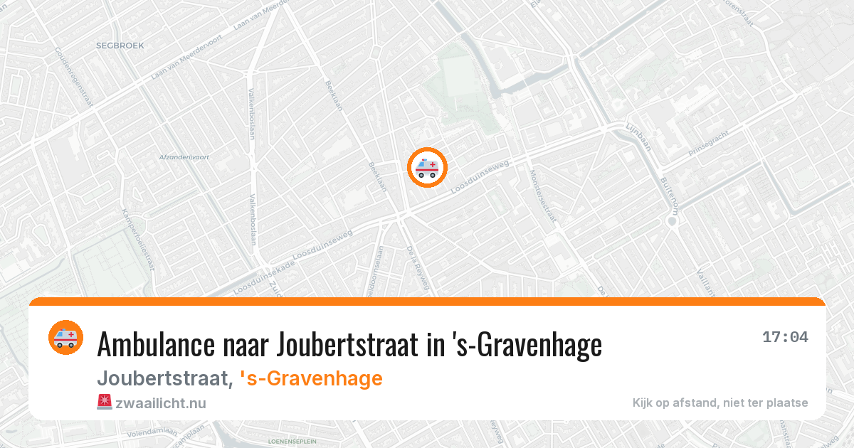 Ambulance naar Joubertstraat in 's-Gravenhage — 8 jun 2026