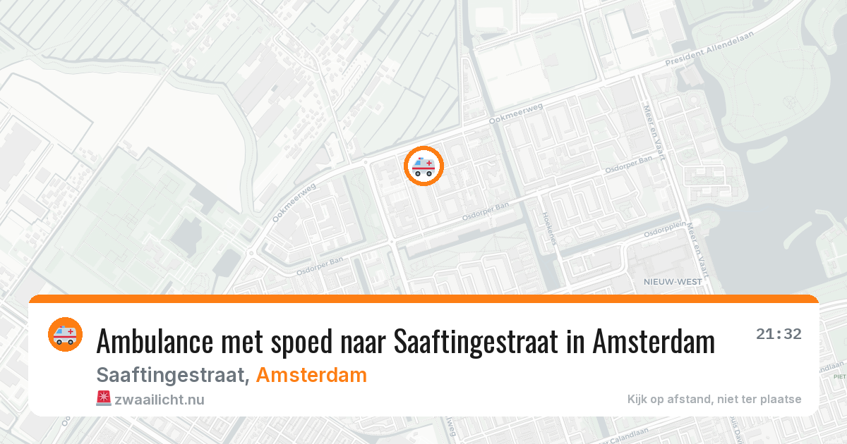 Ambulance met spoed naar Saaftingestraat in Amsterdam — 24 jul 2026