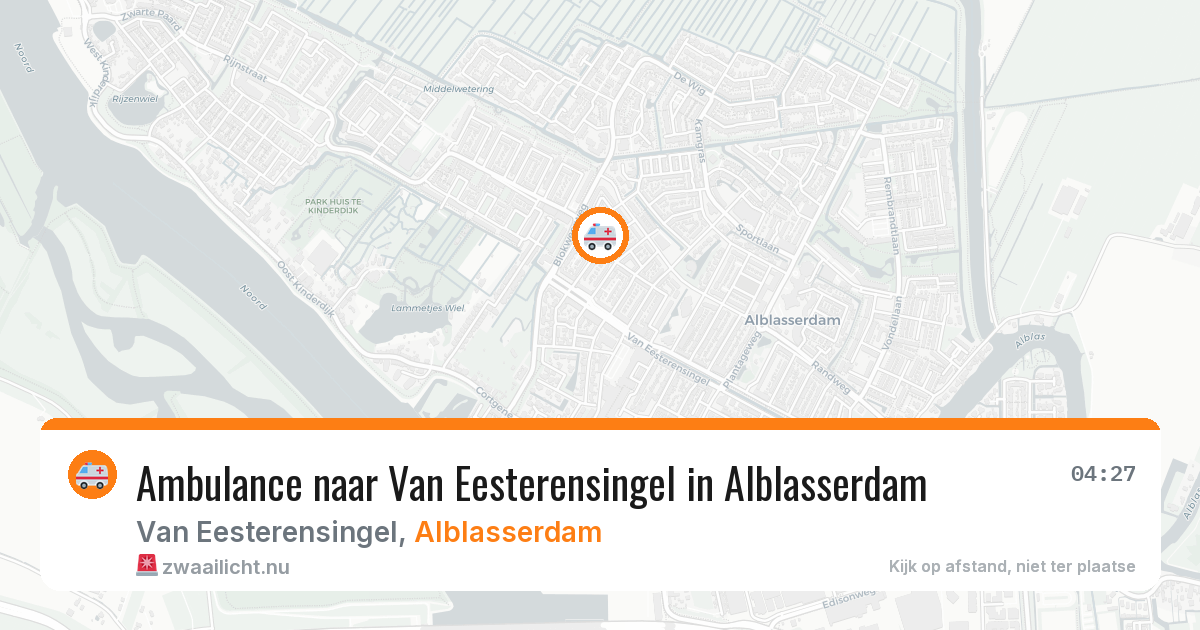 Ambulance naar Van Eesterensingel in Alblasserdam — 21 jul 2026
