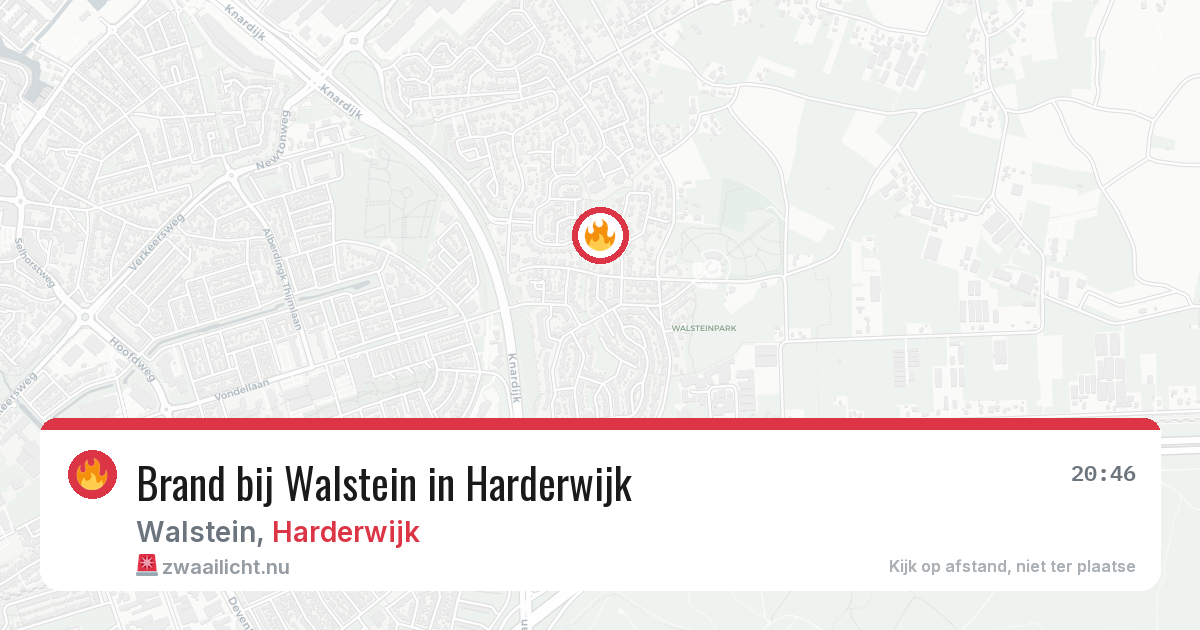 Brand bij Walstein in Harderwijk — 13 jul 2026