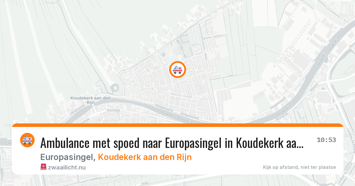 Ambulance met spoed naar Europasingel in Koudekerk aan den Rijn — 15 jul 2026