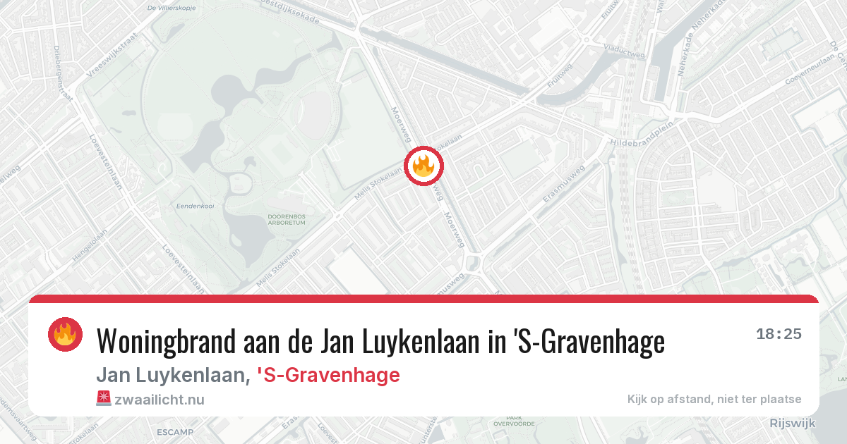 Woningbrand aan de Jan Luykenlaan in 'S-Gravenhage — 19 jul 2026