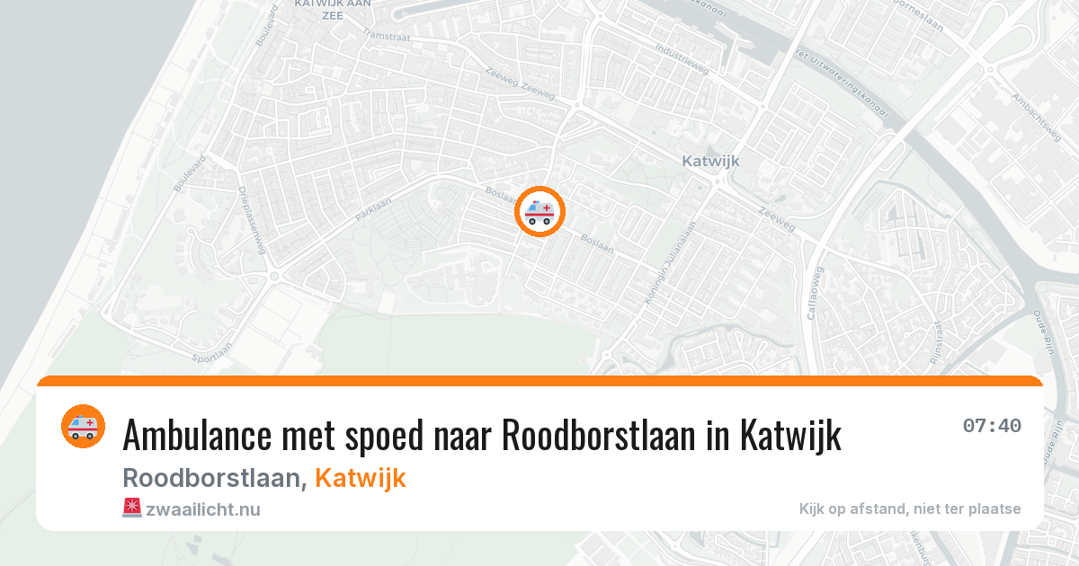 Ambulance met spoed naar Roodborstlaan in Katwijk — 17 jul 2026
