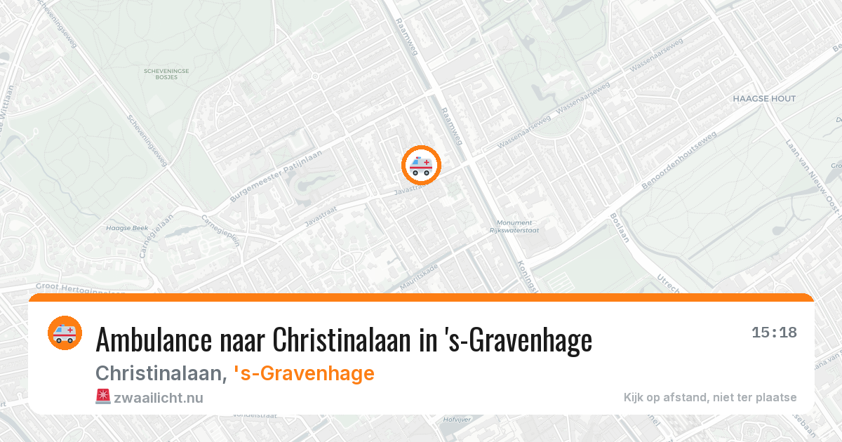 Ambulance naar Christinalaan in 's-Gravenhage — 18 jul 2026